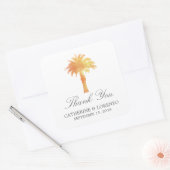 Sticker Carré Aquarelle Serene Palm Tree | MERCI (Enveloppe)