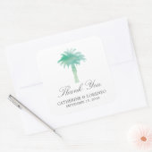 Sticker Carré Aquarelle Serene Palm Tree | MERCI (Enveloppe)
