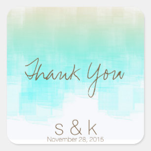 Sticker Carré Aquarelle Sunrise WSRC