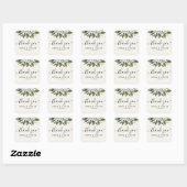 Sticker Carré Aquarelle tendance Fleurs blanches & Feuilles (Feuille)