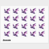 Sticker Carré Aquarelle violette de chauve-souris (Feuille)