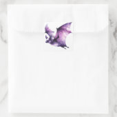 Sticker Carré Aquarelle violette de chauve-souris (Sac)