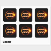 Sticker Carré Aquarius (Feuille)