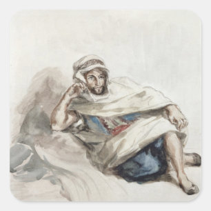 Sticker Carré Arabe assis
