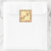 Sticker Carré Arabesque complexe, souvenir monogrammé (Sac)