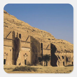 Sticker Carré Arabie Saoudite, site de Madain Saleh, antique 2