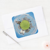 Sticker Carré Arad ville romania minuscule planète repères arc (Enveloppe)