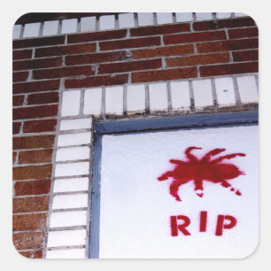 Sticker Carré araignée r.i.p.