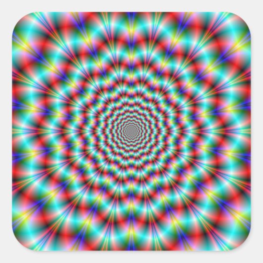 Sticker Carré Araignées à l'acide (Devant)