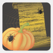 Sticker Carré Araignées Et Citrouilles (Devant)