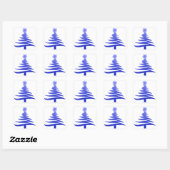 Sticker Carré Arbre de Noël Cobalt bleu (Feuille)