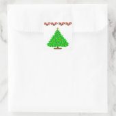 Sticker Carré Arbre de Noël étoile (Sac)