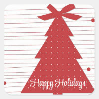 Arbre de Noël rouge avec points et lignes