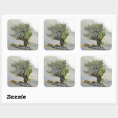 STICKER CARRÉ ARBRES (Feuille)