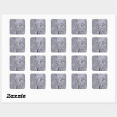 Sticker Carré Arbres à neige (Feuille)