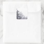 Sticker Carré Arbres couverts de neige : Horizontaux (Sac)