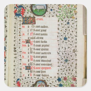 Sticker Carré Arbres de Bélier et d'un abattage d'homme