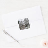 Sticker Carré Arbres neigeux (Enveloppe)
