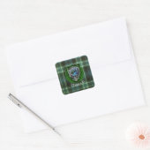 Sticker Carré Arbuthnott Scottish Clan Tartan et Crest (Enveloppe)