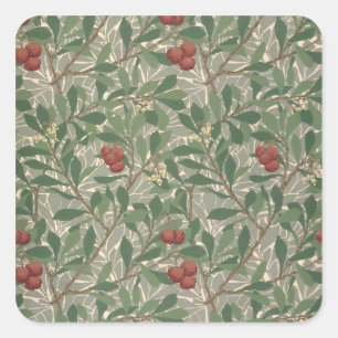Sticker Carré 'Arbutus' wallpaper designed par Kathleen Kersey f