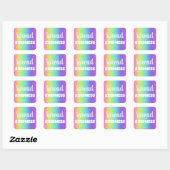 Sticker Carré Arc en arc-en-ciel (Feuille)