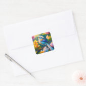 Sticker Carré Arc en arc-en-ciel Jay Imaginaire Bird (Enveloppe)