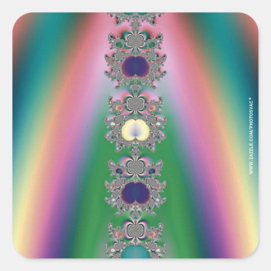 Sticker Carré Arc-en-ciel (Devant)