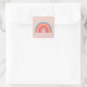 Sticker Carré Arc-en-ciel coloré Abstrait (Sac)