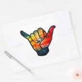 Sticker Carré Arc-en-ciel de Shaka (Enveloppe)