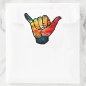 Sticker Carré Arc-en-ciel de Shaka (Sac)