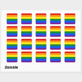 Sticker Carré Arc-en-ciel LGBT Pride (Feuille)