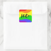 Sticker Carré Arc-en-ciel moderne Pride (Sac)