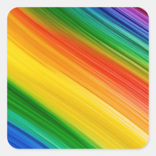 Sticker Carré Arc-en-ciel vibrant de couleurs