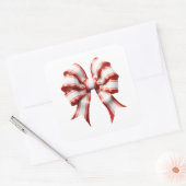 Sticker Carré Arc rayé rouge et blanc (Enveloppe)