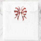 Sticker Carré Arc rayé rouge et blanc (Sac)