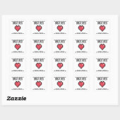 Sticker Carré arcade rétro GAMER Wedding shower RED faveur (Feuille)