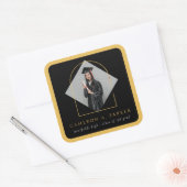 Sticker Carré Arch Tassels Minimaliste Frame Photo Graduation (Enveloppe)