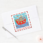 Sticker Carré Arche de Noé personnalisée (Enveloppe)