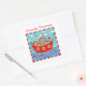 Sticker Carré Arche de Noé personnalisée (Enveloppe)