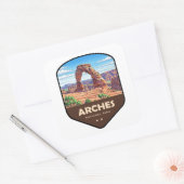 Sticker Carré Arches National Park Utah Shield (Enveloppe)