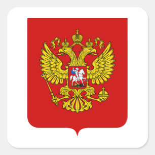 Sticker Carré arcoate de la Russie symbole emblème drapeau