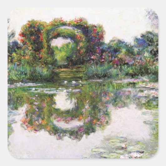 Sticker Carré Arcs vintages Giverny Claude Monet (Devant)
