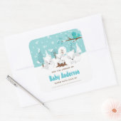 Sticker Carré Arctic Fox Winter Wonderland Boplate (Enveloppe)