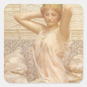Sticker Carré Argent d'Albert Joseph Moore, Beaux-Arts victorien