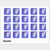 Sticker Carré Argent Griffin Rampant (Feuille)