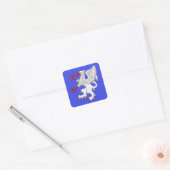 Sticker Carré Argent Griffin Rampant (Enveloppe)
