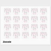 Sticker Carré Argent rose Confetti Sip Sip Hooray (Feuille)