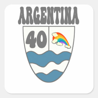 Sticker Carré Argentine Panneau de signalisation Ruta 40 avec ar