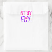 Sticker Carré Argot Stay Fly rétro 90s (Sac)