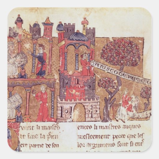 Sticker Carré Aristote instruit Alexandre le Grand dans (Devant)